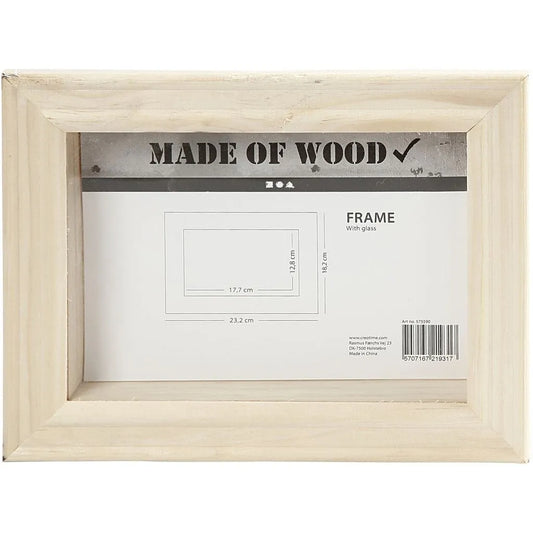 3D Wood Craft Frame With Glass Front