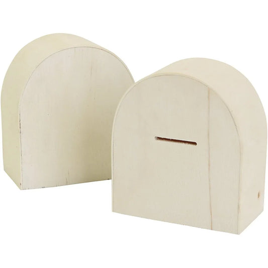 10 x Arc Letter Box Shaped Wooden Money Box